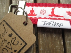 Schlüsselband Yoga Asana (rot)
